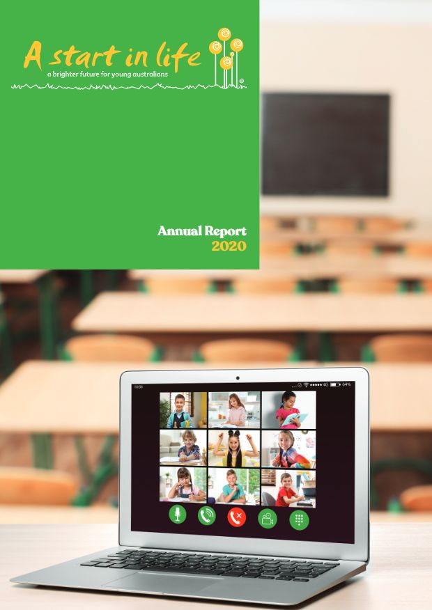Cover of the A Start in Life Annual Report 2020