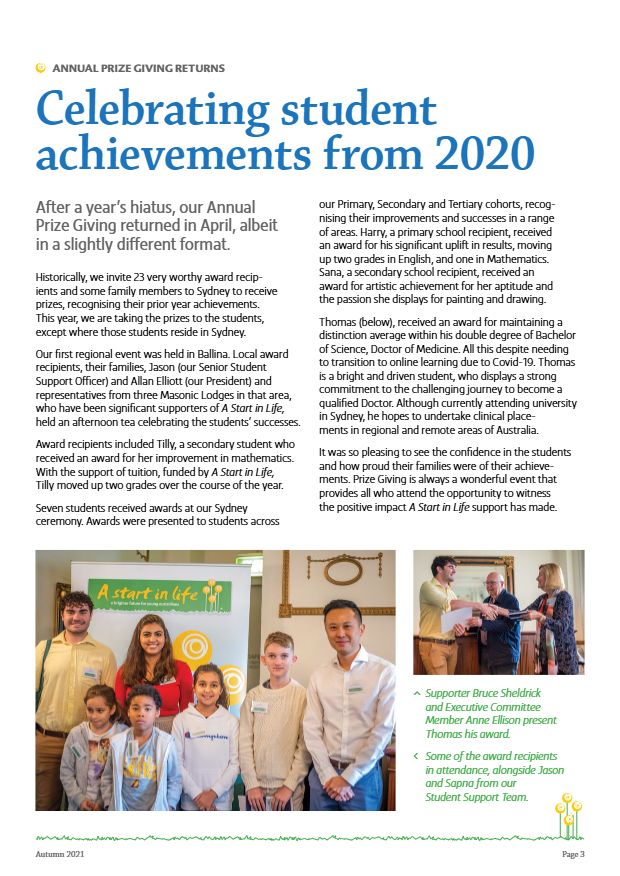 Page 3 of Brighter Futures, Autumn 2021