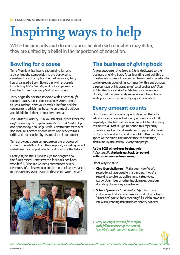 Page 3 of Brighter Futures, Summer 2021