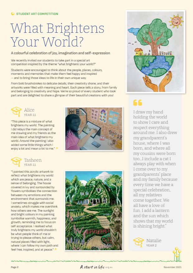 Page 2 of Brighter Futures, November 2025