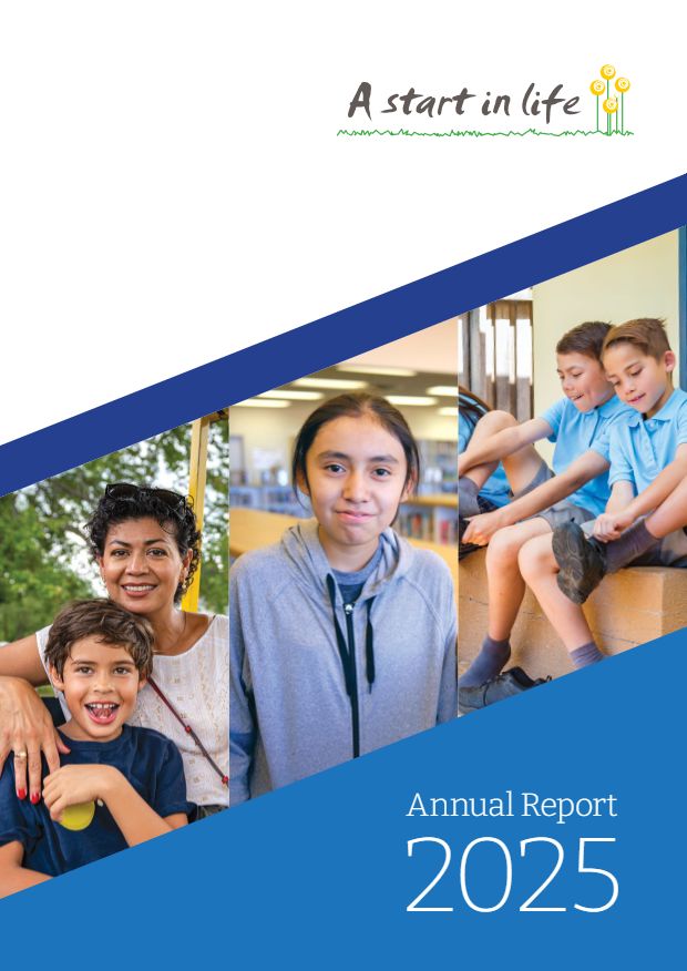 Cover of the A Start in Life Annual Report 2025