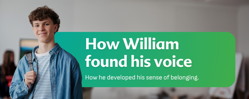 William, a Career and Skills Development student supported by A Start in Life