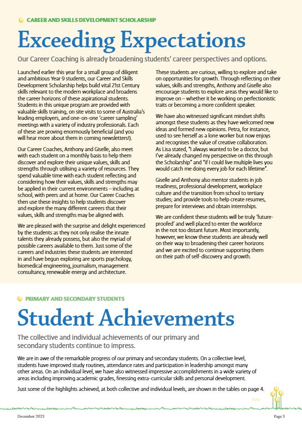 Page 3 of Brighter Futures, December 2023