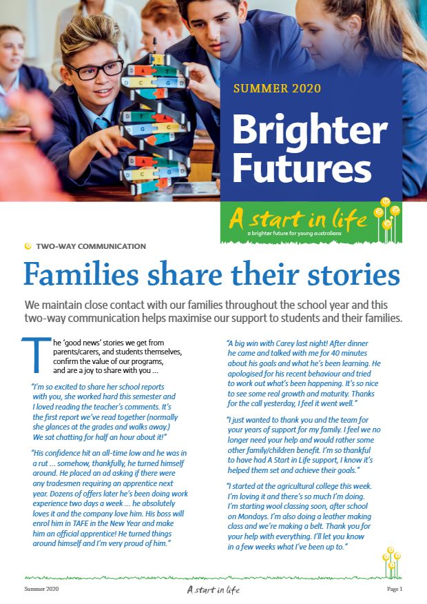 Cover of Brighter Futures, Summer 2020